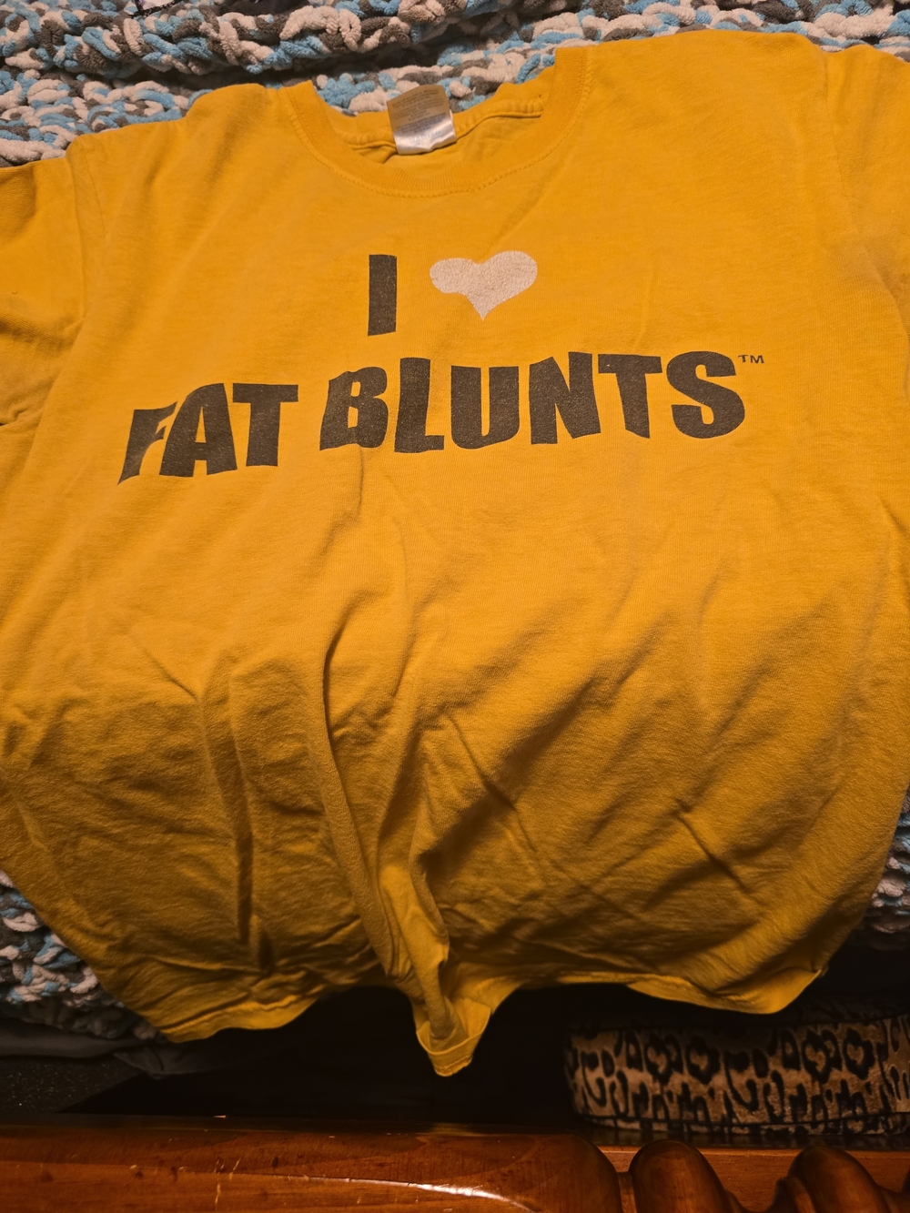 I Heart Fat Blunts Yellow Graphic Tee